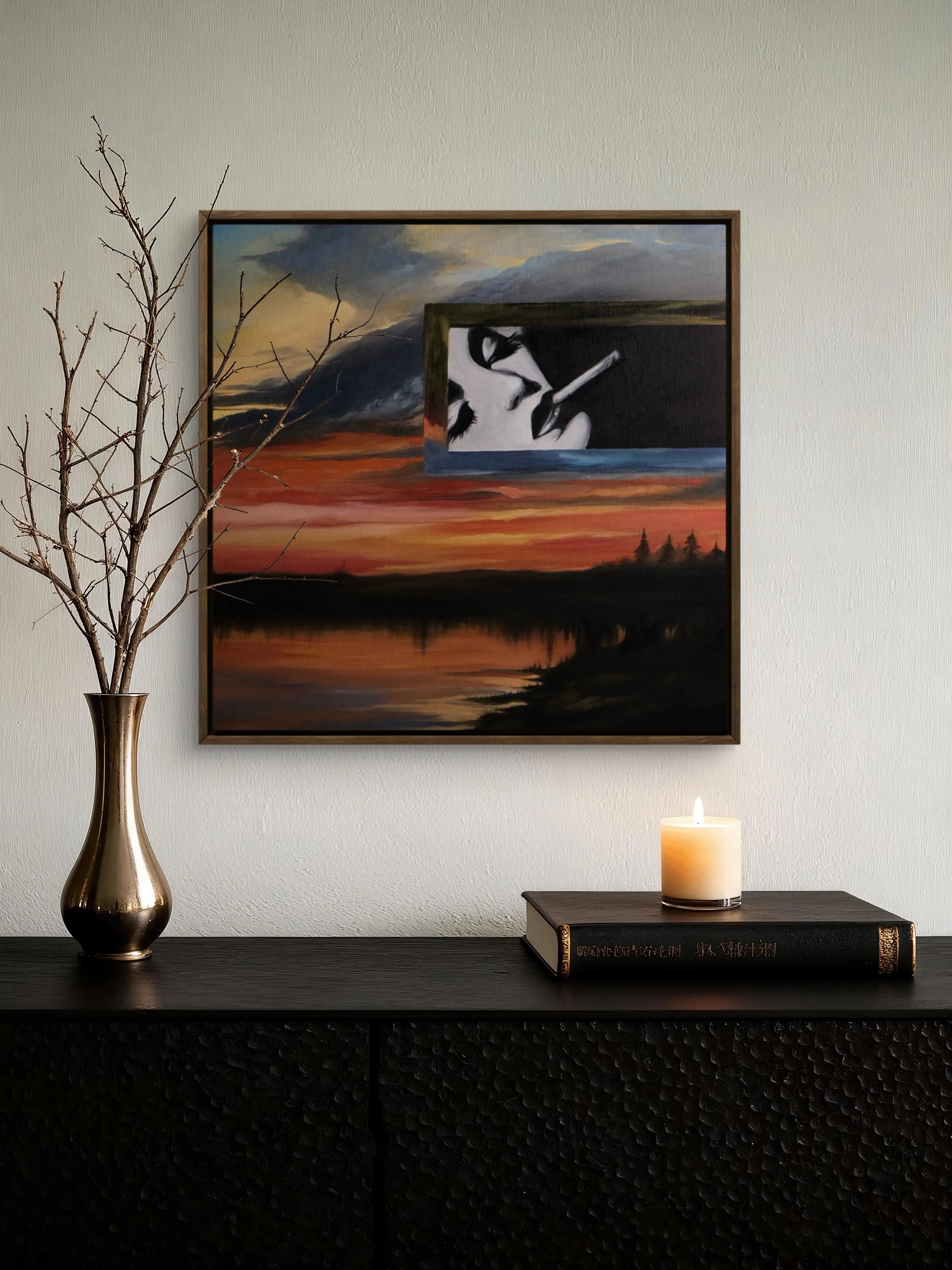 Зображення "« Flash »" від Оксана Польняк, розмір: 40х40, матеріали: Олія, полотно, медіум: Живопис, місто: Тернопіль , серія: Melanholy, ціна: €500 Фото 2 з 4.