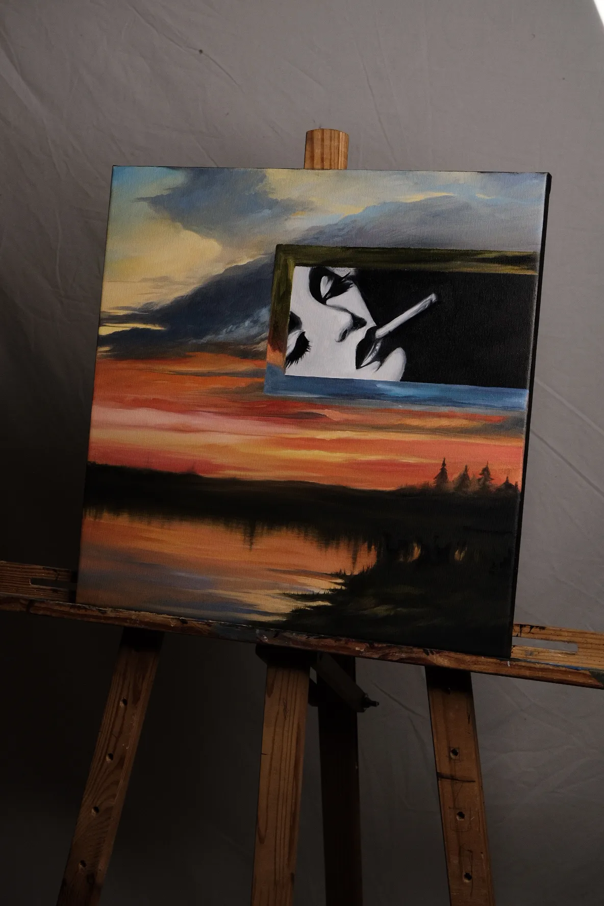 Зображення "« Flash »" від Оксана Польняк, розмір: 40х40, матеріали: Олія, полотно, медіум: Живопис, місто: Тернопіль , серія: Melanholy, ціна: €500 Фото 3 з 4.